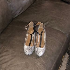 Faux Snakeskin Heels Great condition